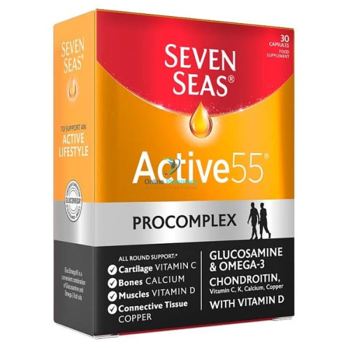 Seven Seas Active55 Procomplex Glucosamine and Omega-3 Food Supplement - 30ct