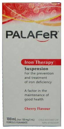 Palafer Iron Therapy Suspension - Cherry, 100ml