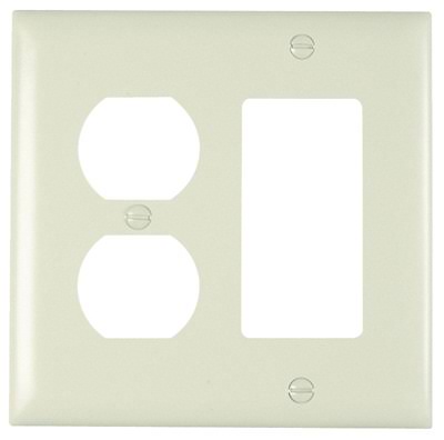 Pass and Seymour Nylon Duplex Receptacle Plate - 2 Gang