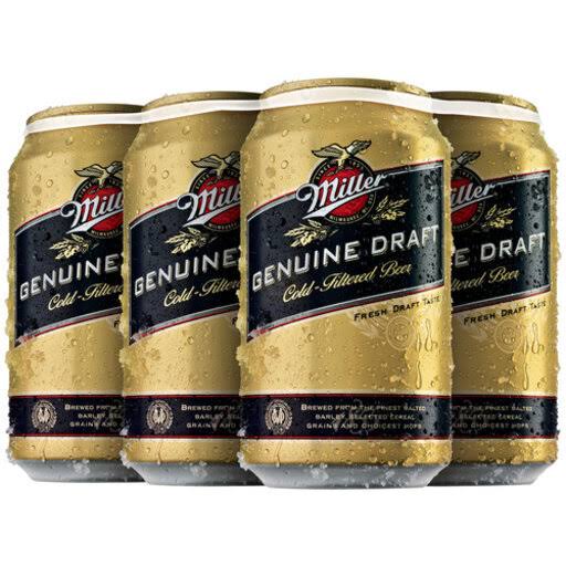 Miller Genuine Draft Beer - 6 pack, 12 fl oz cans