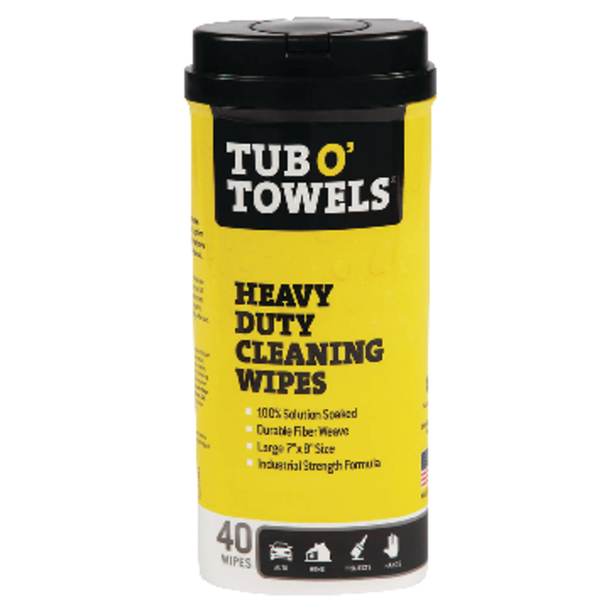 Tub O Towels Heavy-Duty Size Multi-Surface Cleaning Wipes - 40 Wipes