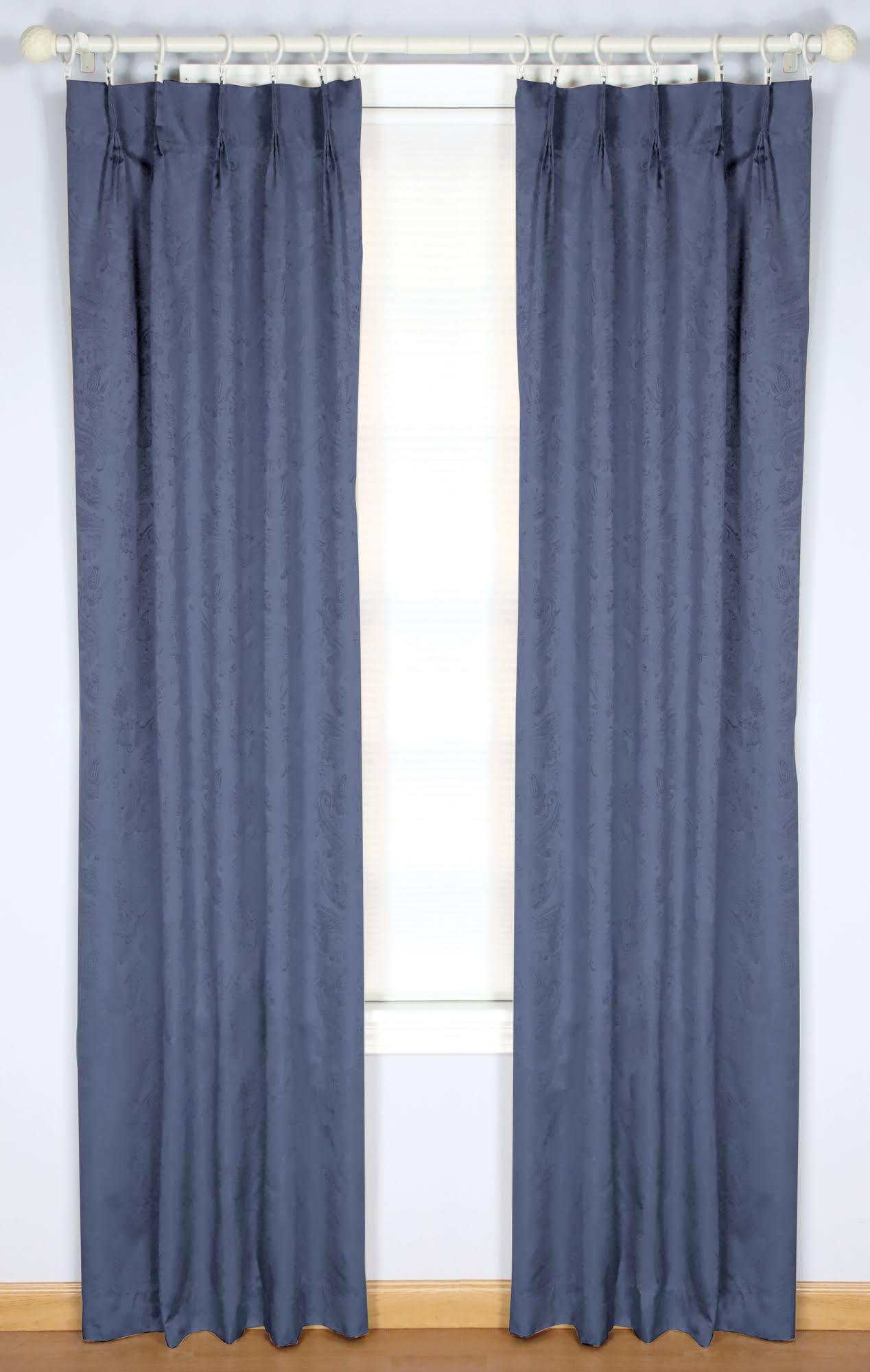 Gabrielle Pinch Pleat Curtain Pair, 48 x 84, Federal Blue