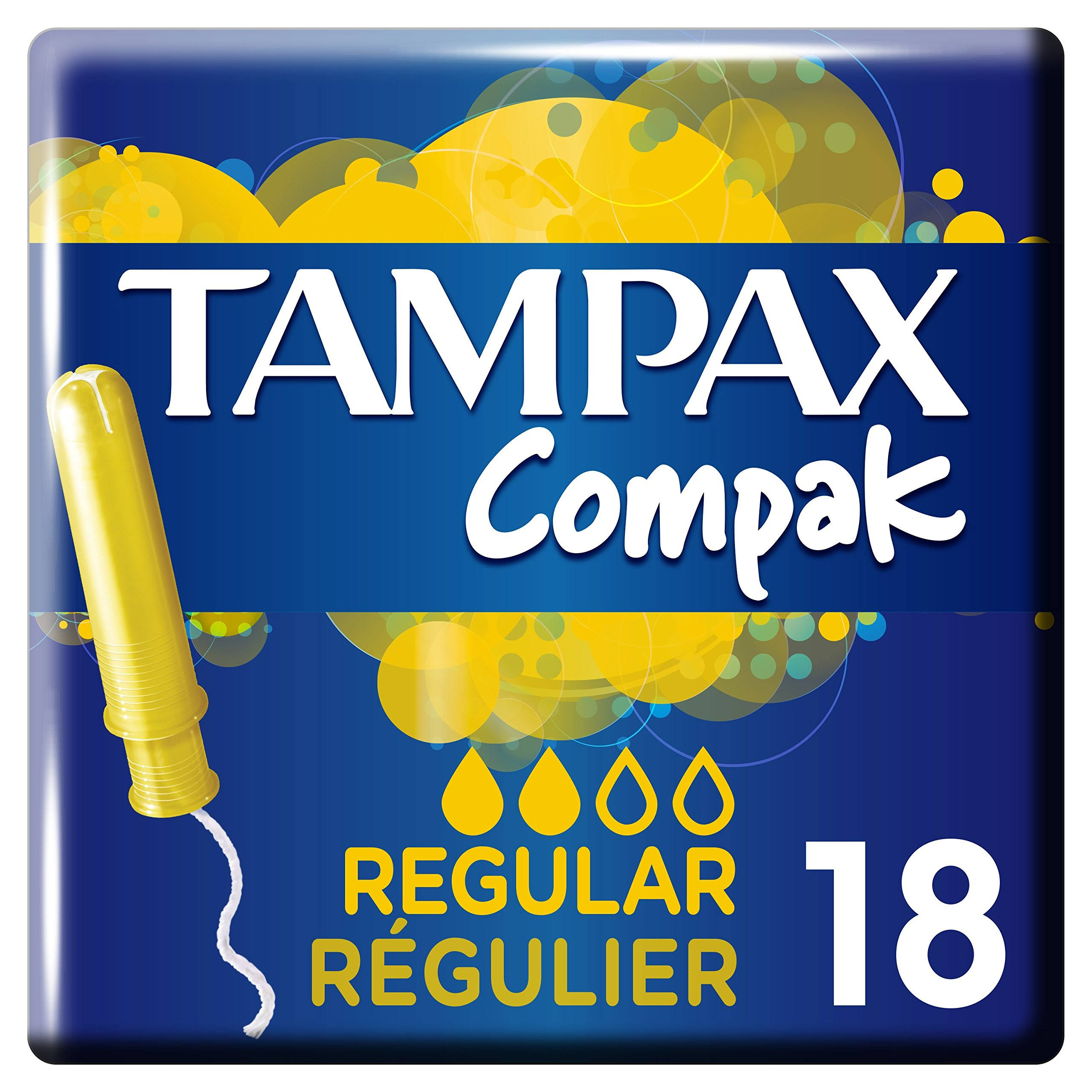 Tampax Compak Regular Tampons - 18 Pack