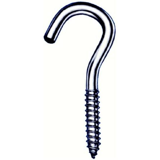 Hindley 10 Count 4 50in Stainless Steel Round Head Screw Hooks Lag Thread 44600 Pack of 10