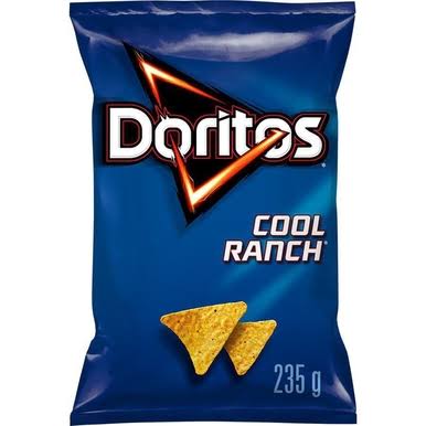 Doritos Tortilla Chips Cool Ranch Flavour, 235g/8.3 oz, Bag, {Imported from Canada} | Caffeine Cams Coffee & Candy Company