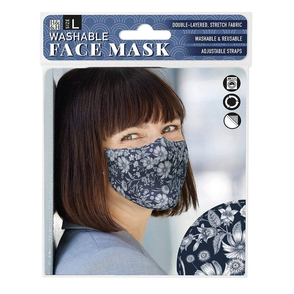 Face Masks Dark Vintage Floral / M
