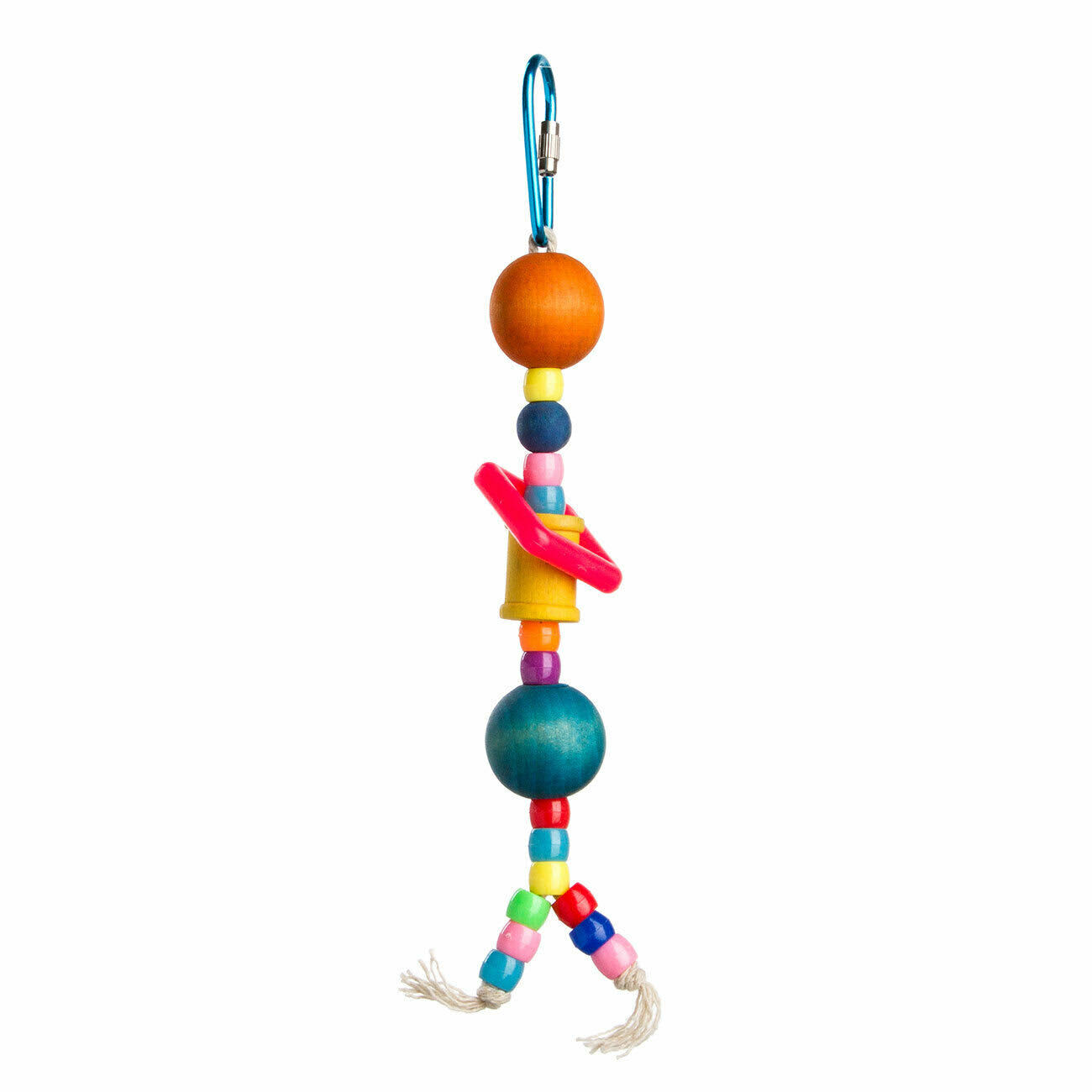 North American Pet Wood and Plastic Beads Bob Toy For Pets - 7", 1 Pack