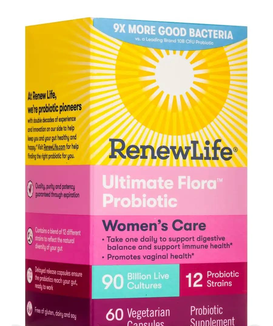 Renew Life Ultimate Flora Women's Care Probiotic 90 Billion 60 vcaps