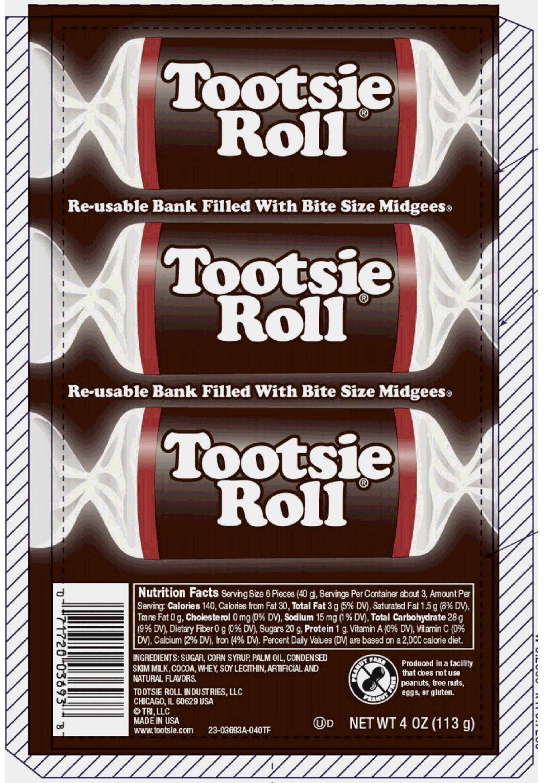 Tootsie Roll Re-usable Bank