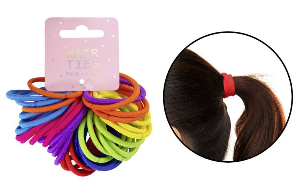 40 Coloured Hair Ties