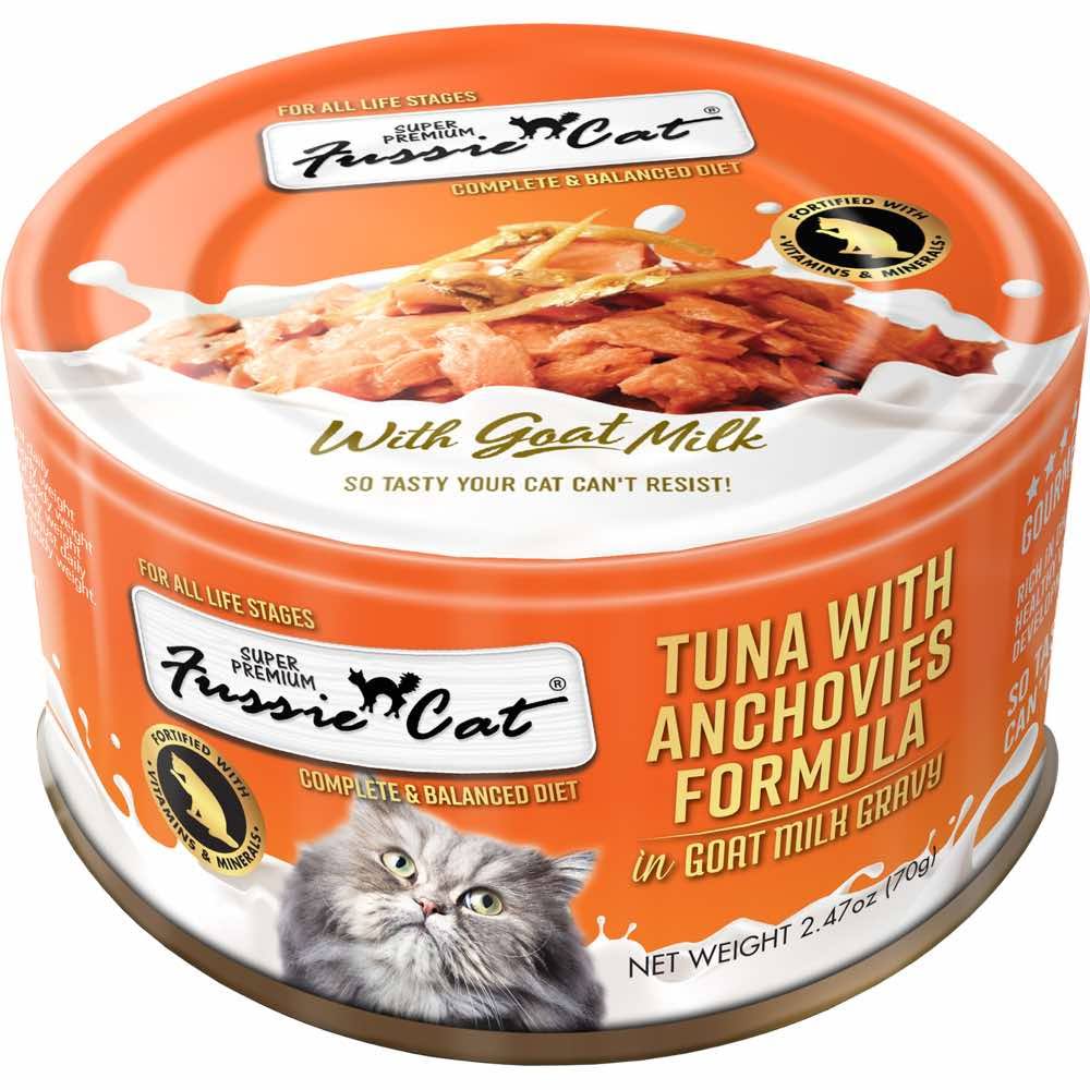 Fussie Cat Tuna with Anchovies in Goat Milk Cat Food