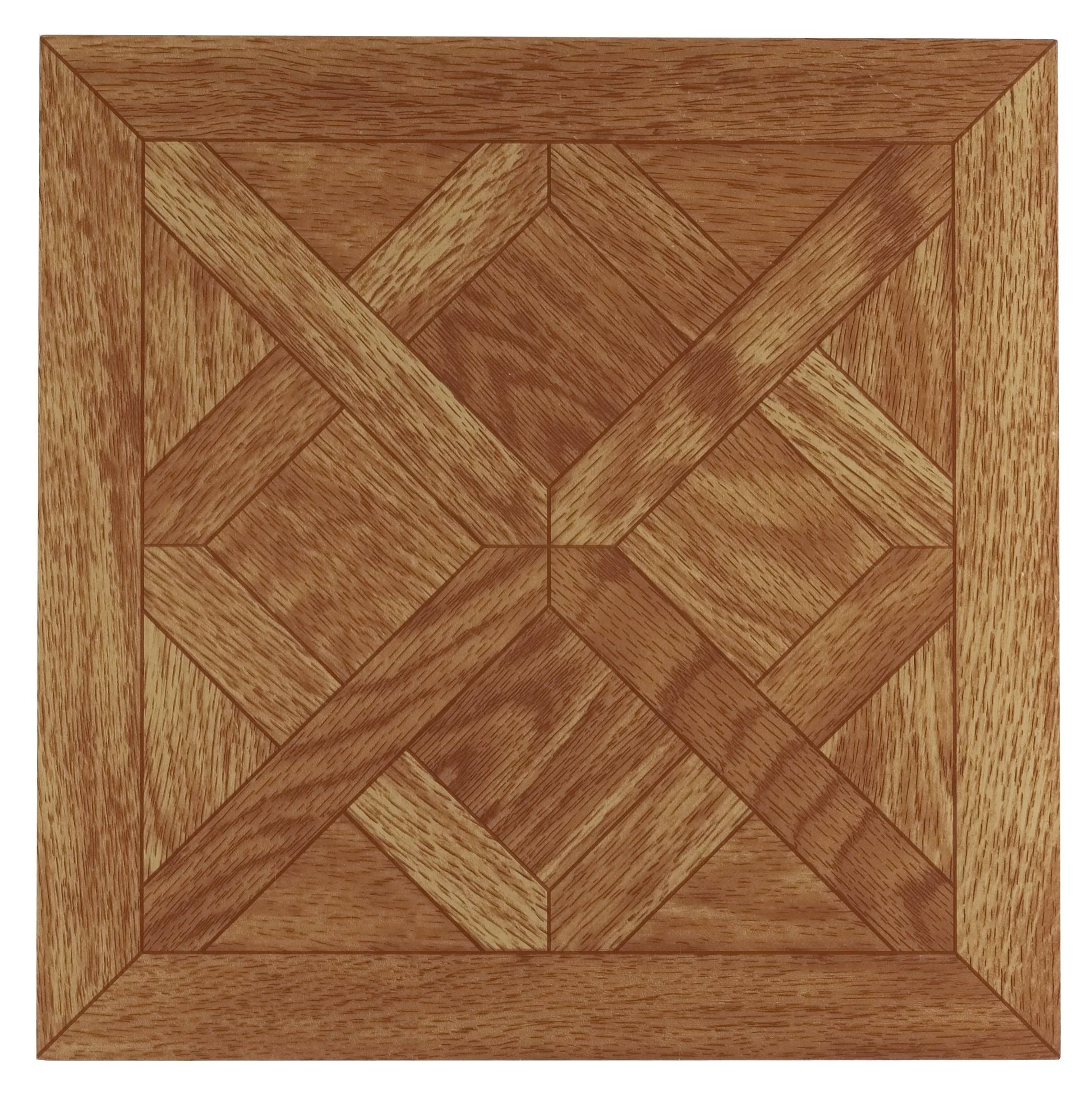 Achim Nexus Self Adhesive Classic Parquet Vinyl Floor Tile - Oak, Brown, 12in x 12in