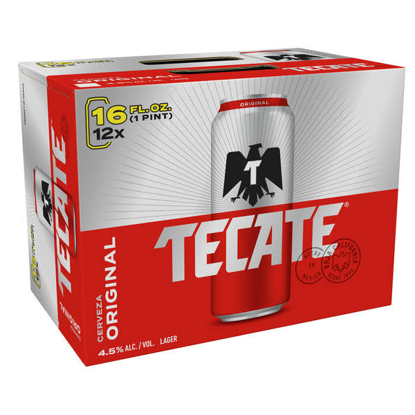 Tecate Beer, Imported, Original, 12 Pack - 12 pack, 16 fl oz cans