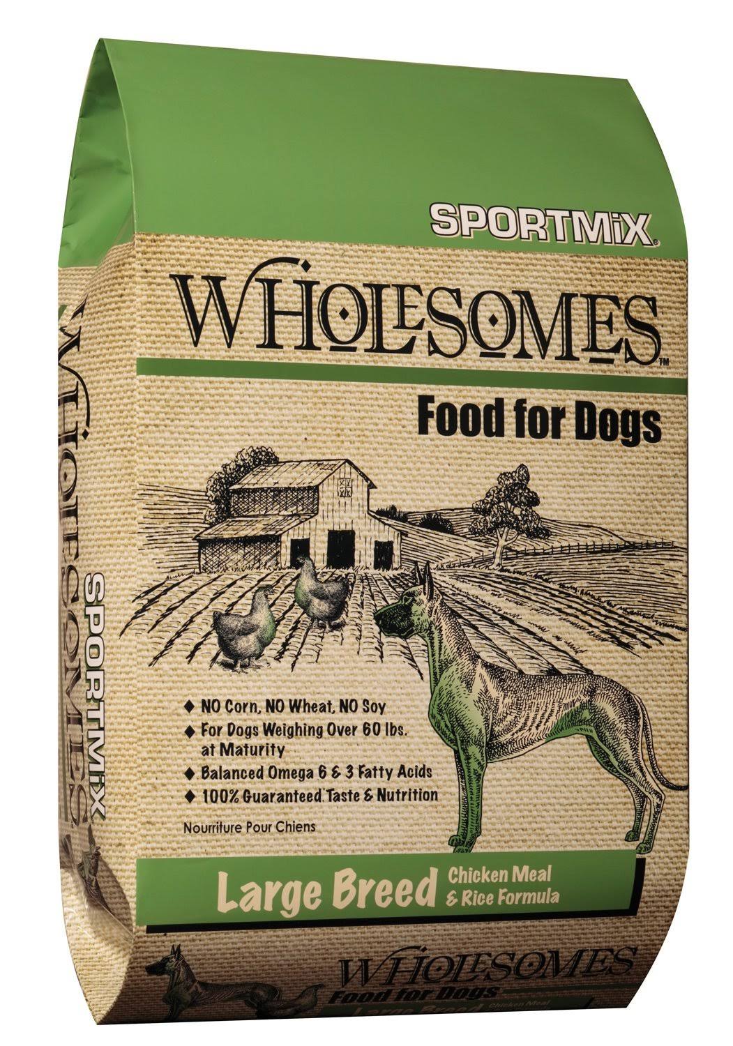Sportmix Wholesomes Large Breed Adult Dry Dog Food - Chicken Meal & Rice, 40lb