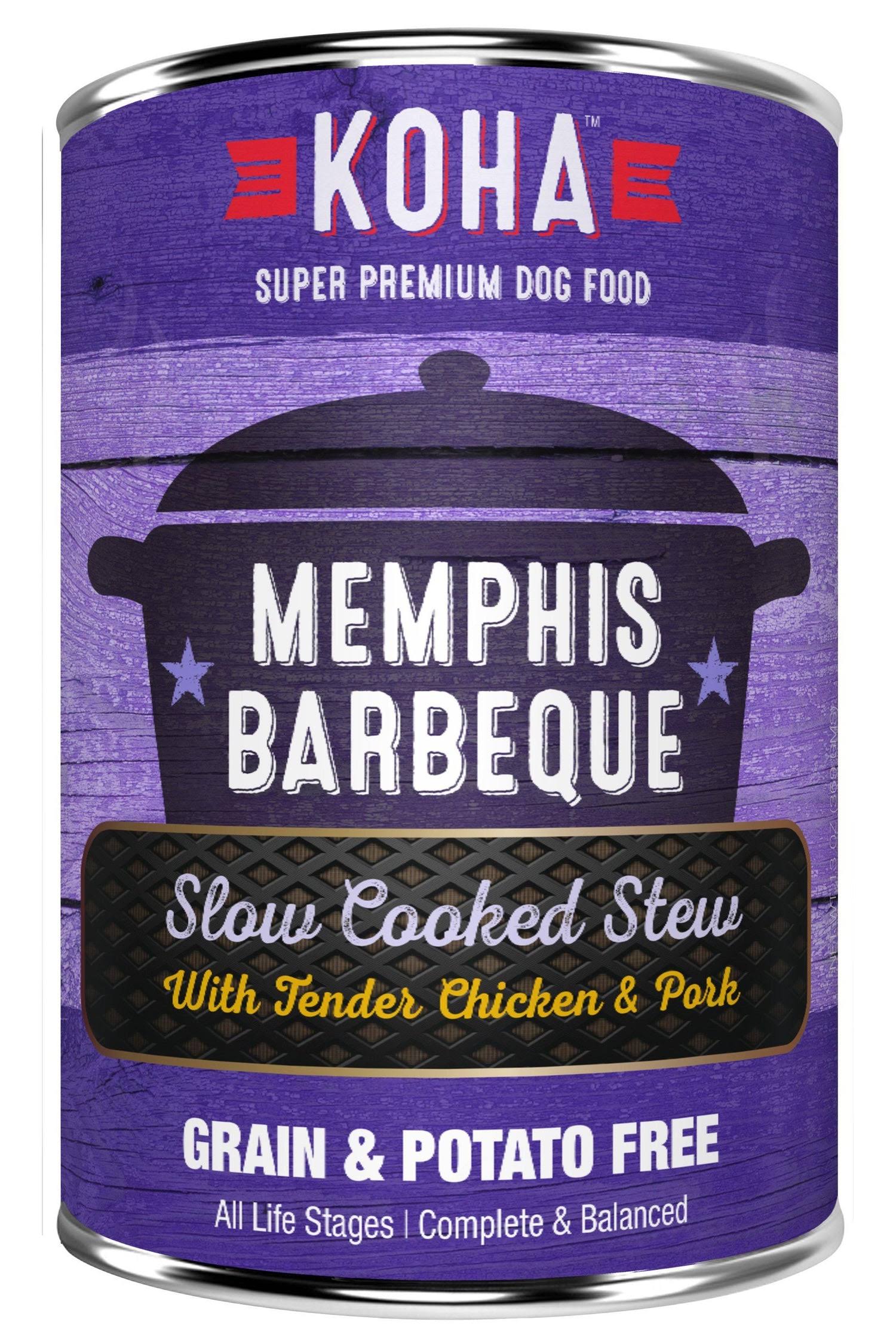 KOHA Memphis Barbeque Slow Cooked Stew Dog Food - Individual 12.7 oz.