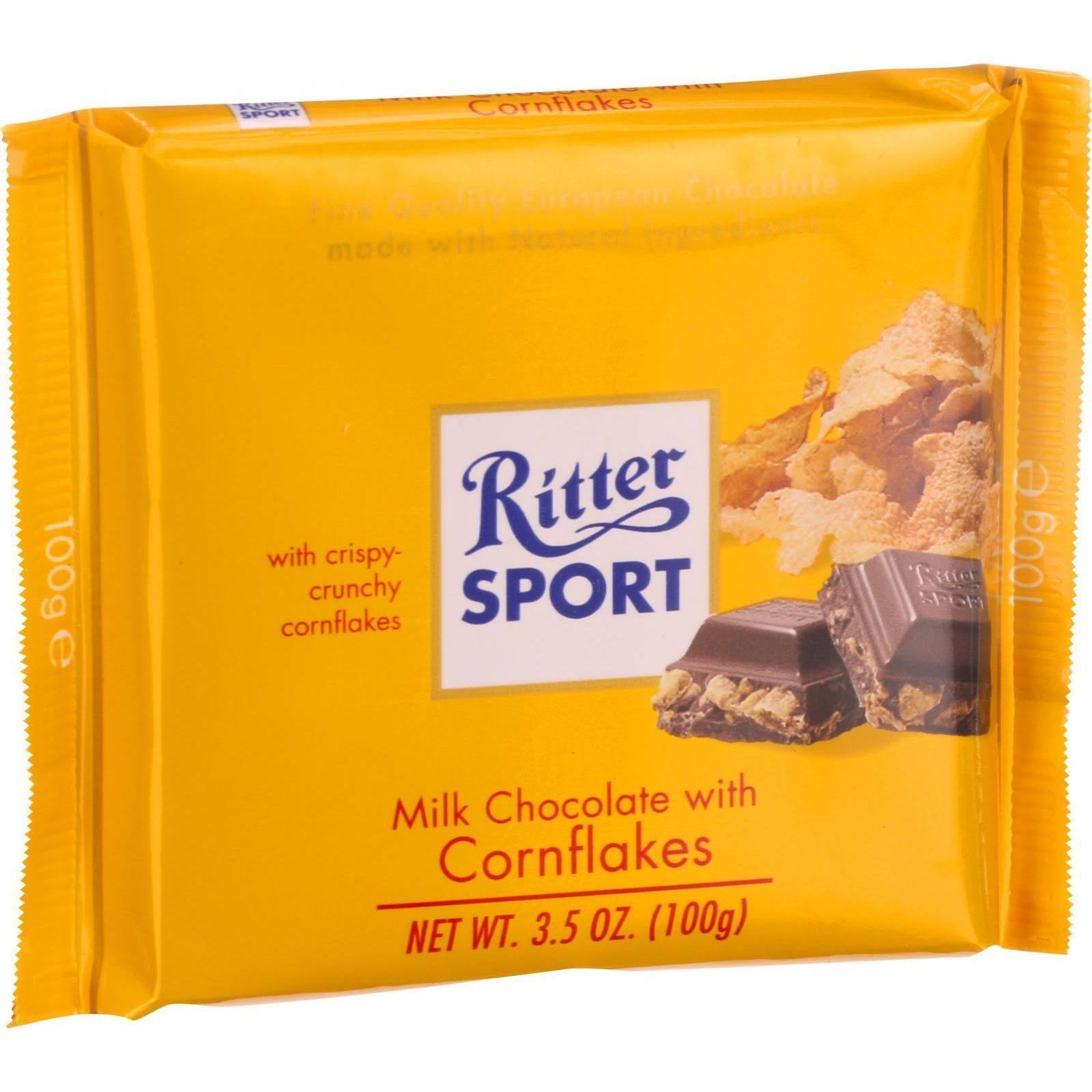 Ritter Sport Milk Chocolate With Cornflakes - 3.5 oz