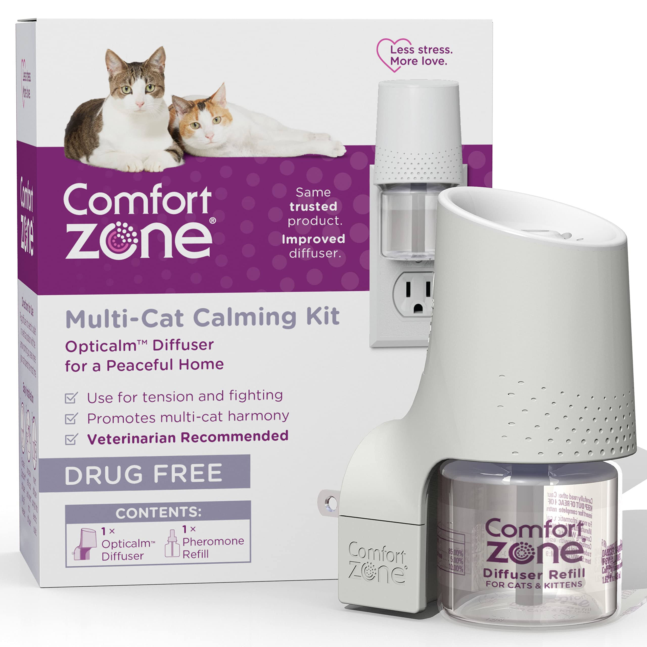 Comfort Zone Multi-Cat Diffuser Kit for Cats and Kittens - 1 Count