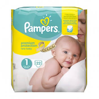 Pampers Premium Protection Nappies - Size 1, 22ct