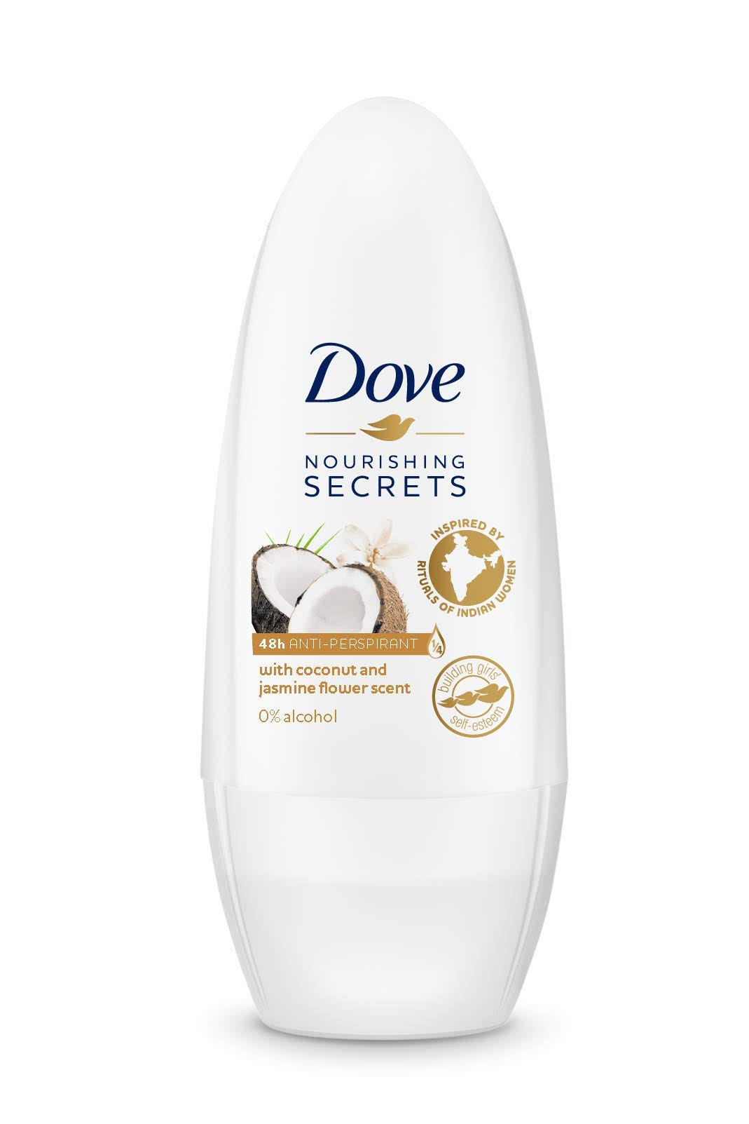 Dove Anti-perspirant Deodorant Roll-On - Coconut & Jasmine, 50ml
