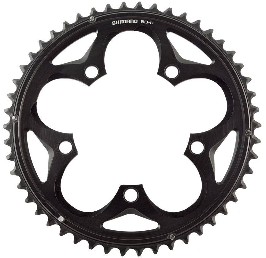 Shimano 105 5750-L 10-speed Black Bicycle Chainring - 50T X 110mm