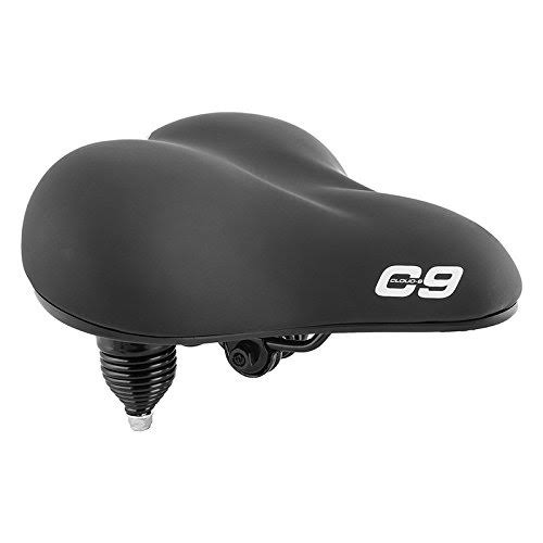 Could 9 Cruiser Anatomic Coil Spring Suspension Bicycle Saddle - Black, 10.5" x 10.5"