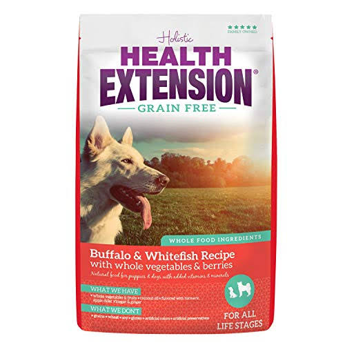 Health Extension Grain Free Dry Dog Food - Buffalo & Whitefish Recipe, 23.5lb