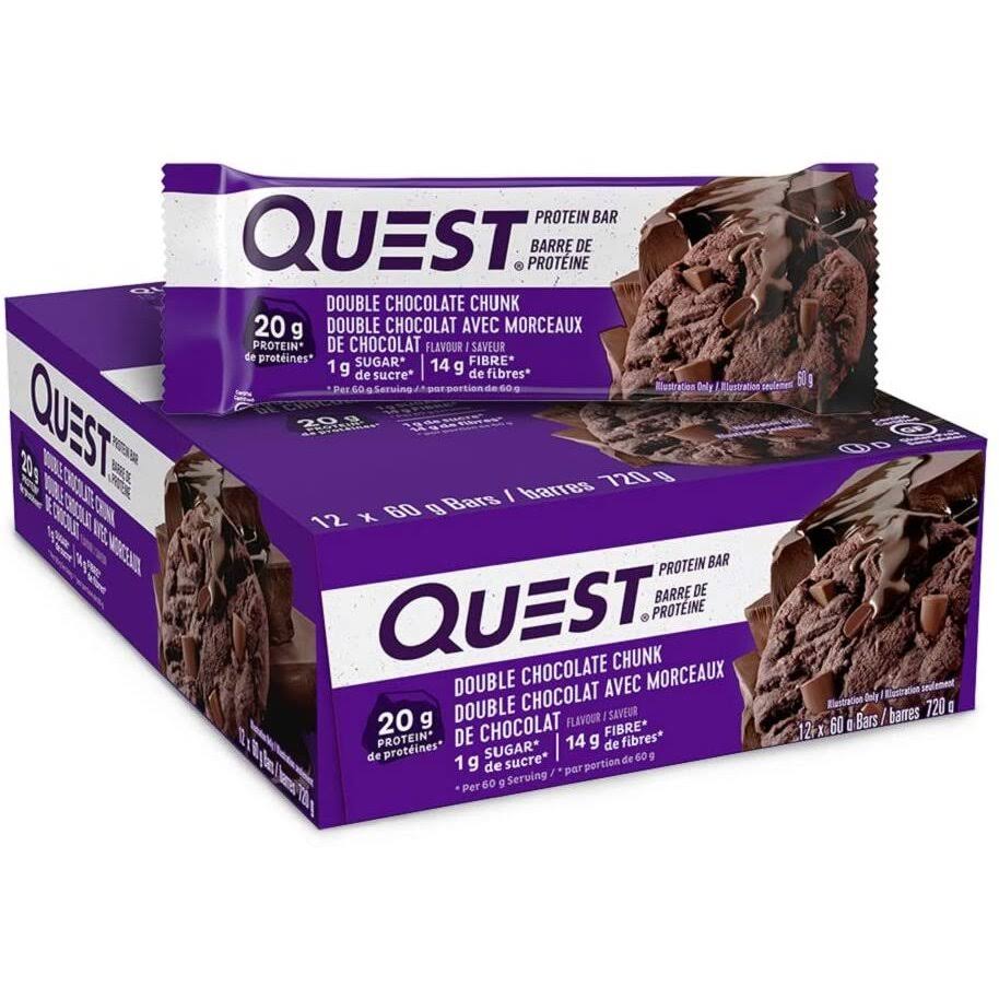 Quest Nutrition Bar Double Chocolate Chunk 12/Box, 720 G