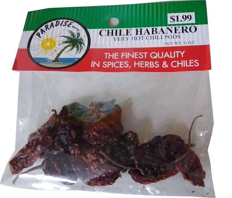 • Spices & Bake Seasoning,Spices Herbs Chile Habanero Very Hot Chili Pods 3/4 oz