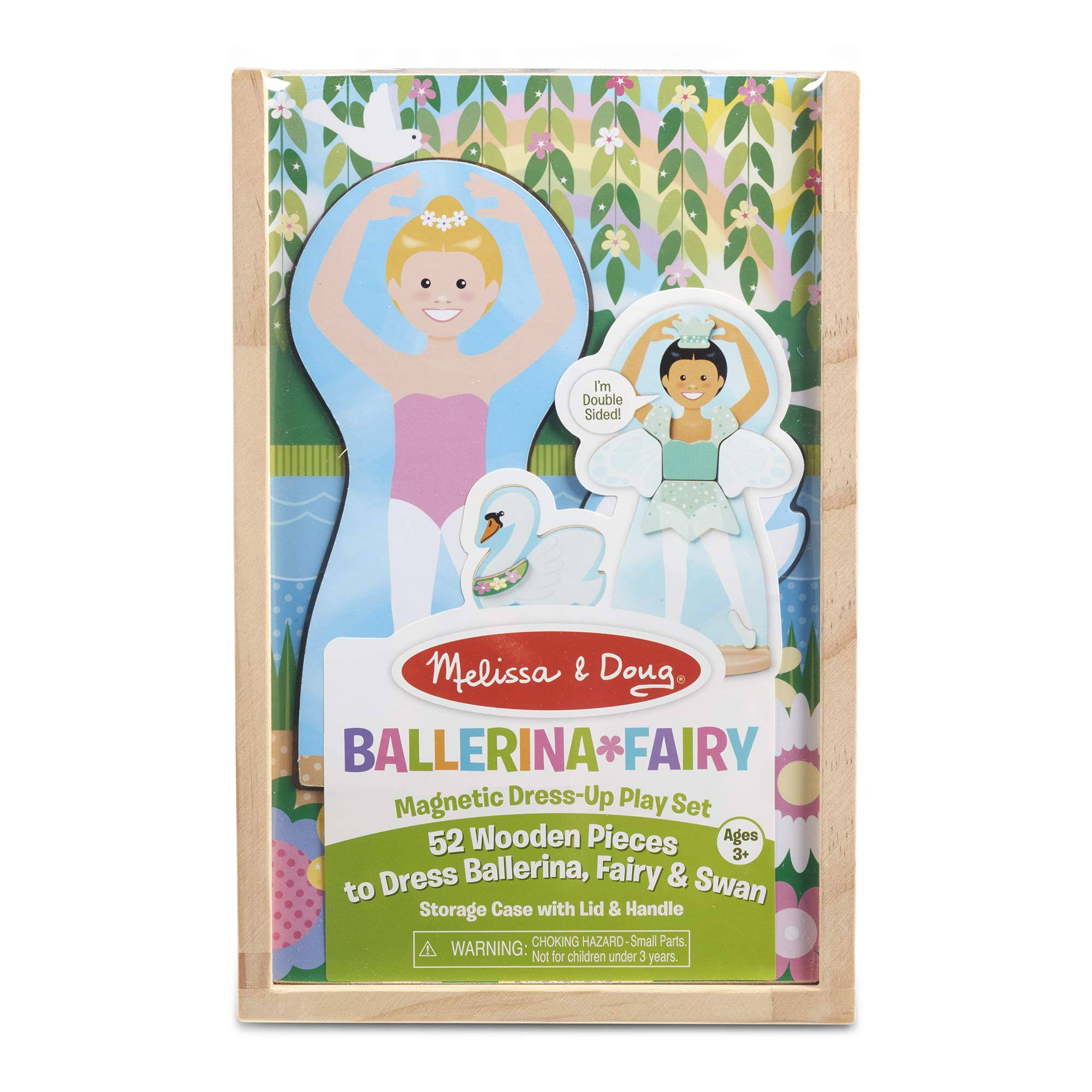 Melissa & Doug Ballerina and Fairy Magnetic Dress-up Double-sided Wood