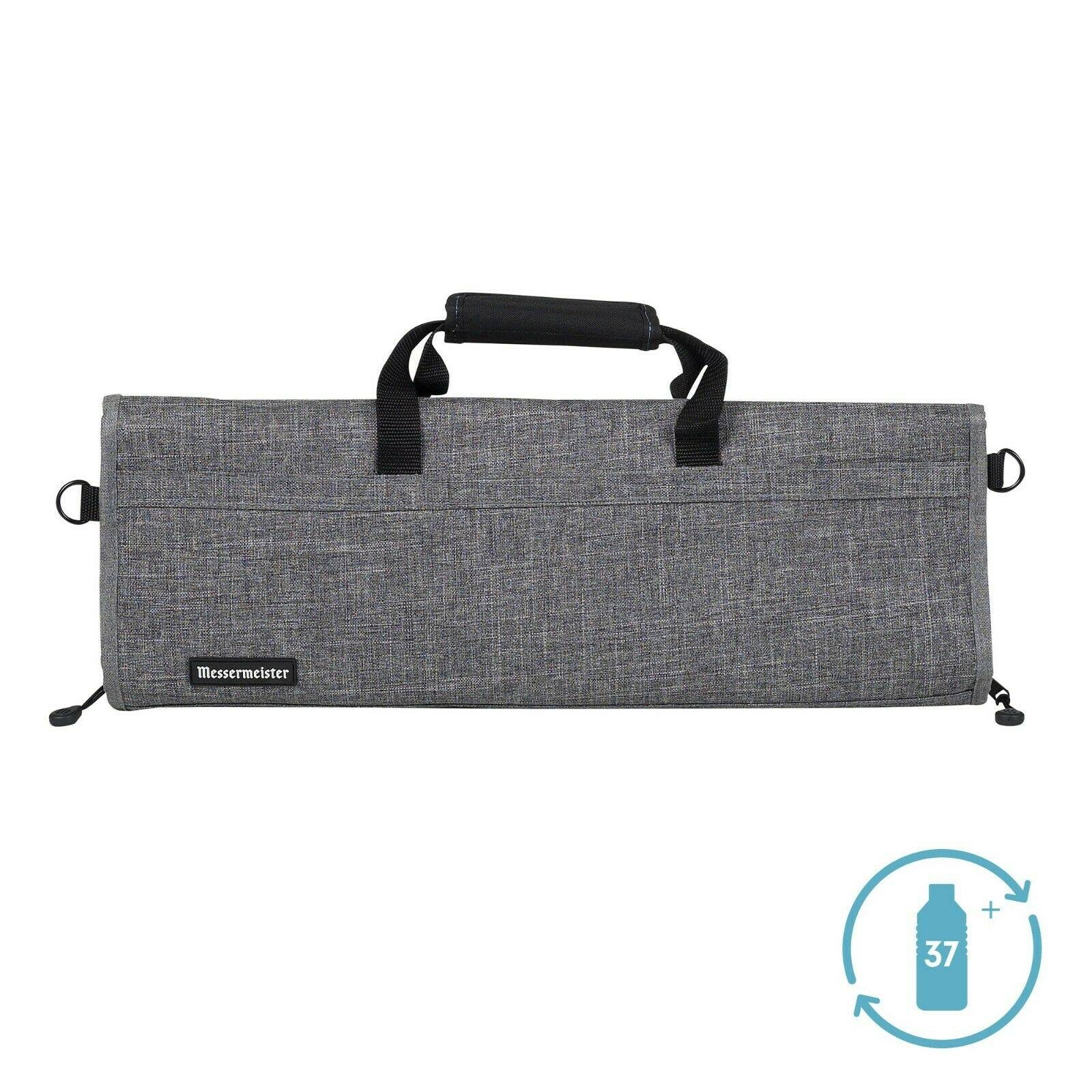 Messermeister 12 Pocket Repurposed Knife Storage Roll / Bag / Luggage - Gray