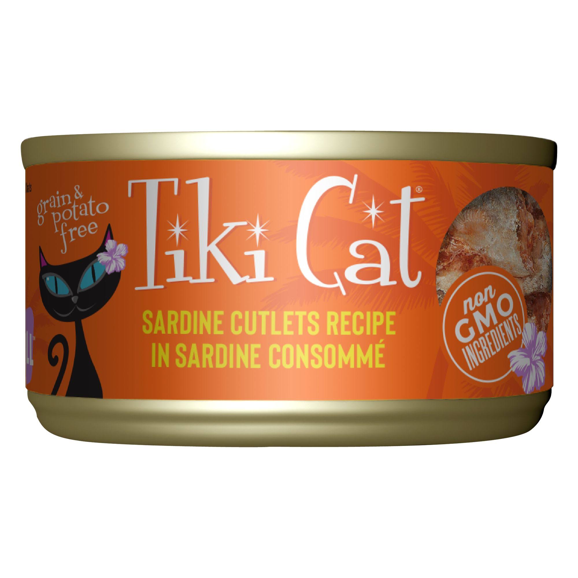 Tiki Cat Grill Tahitian Sardine Cutlets Canned Cat Food, 2.8-oz