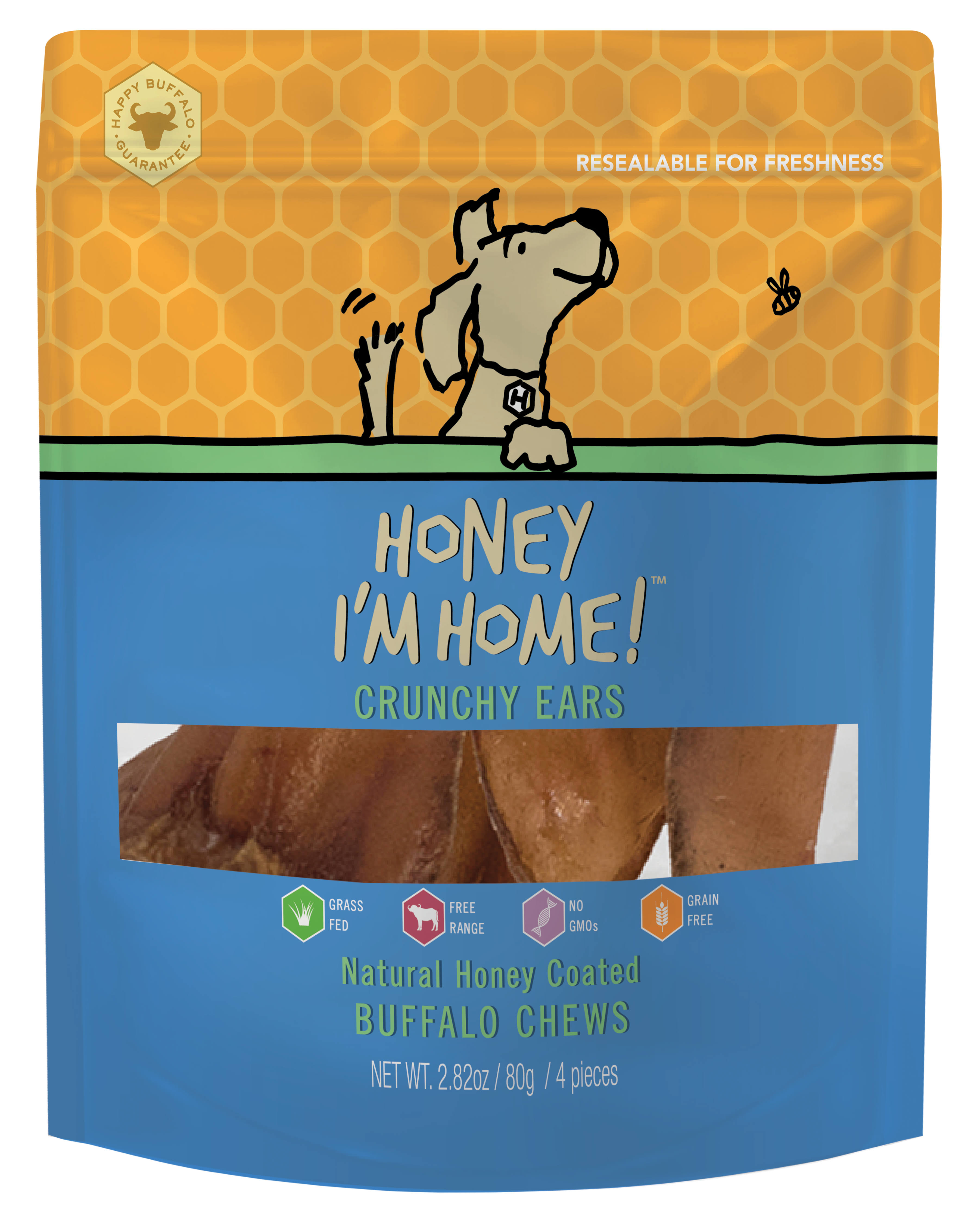 Honey I'm Home Crunchy Ears Chews - 4pcs