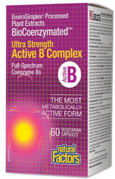 Natural Factors Bio Coenzymated Ultra Strength Active B Complex (60 Vegetarian Capsules)