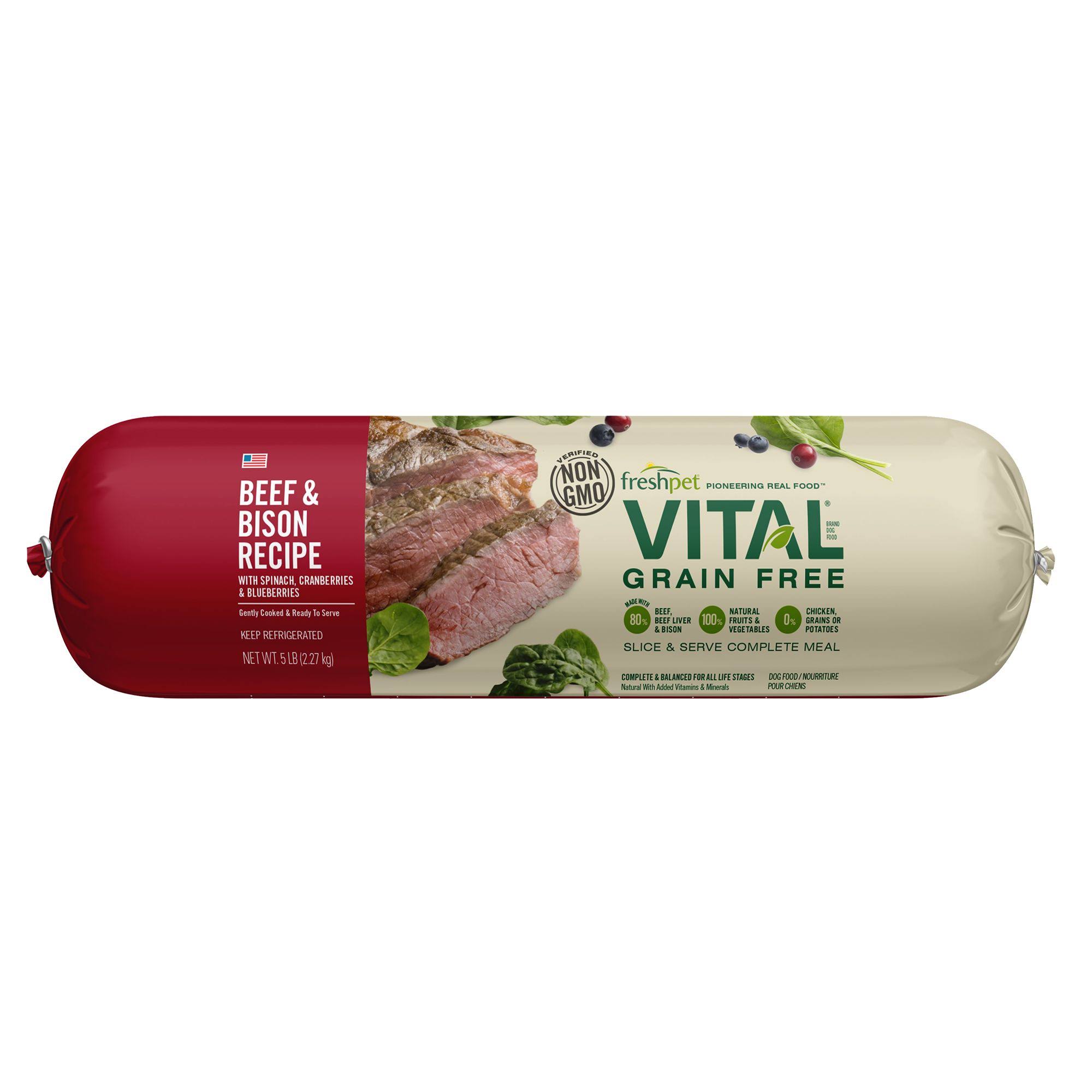 Freshpet Vital Grain Free Adult Dog Food - Beef & Bison Recipe