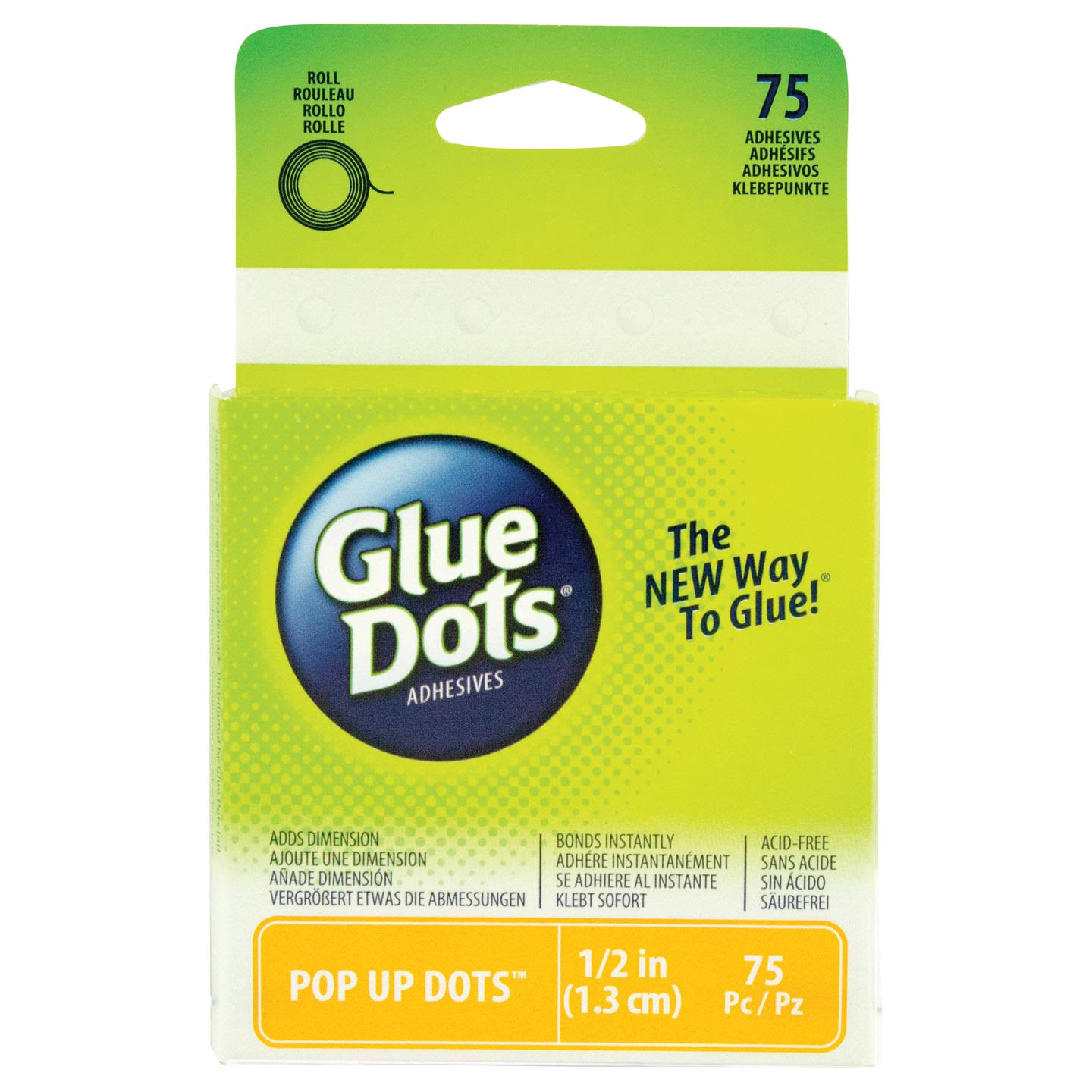 Glue Dots Pop Up Dots Roll - 75 Pieces