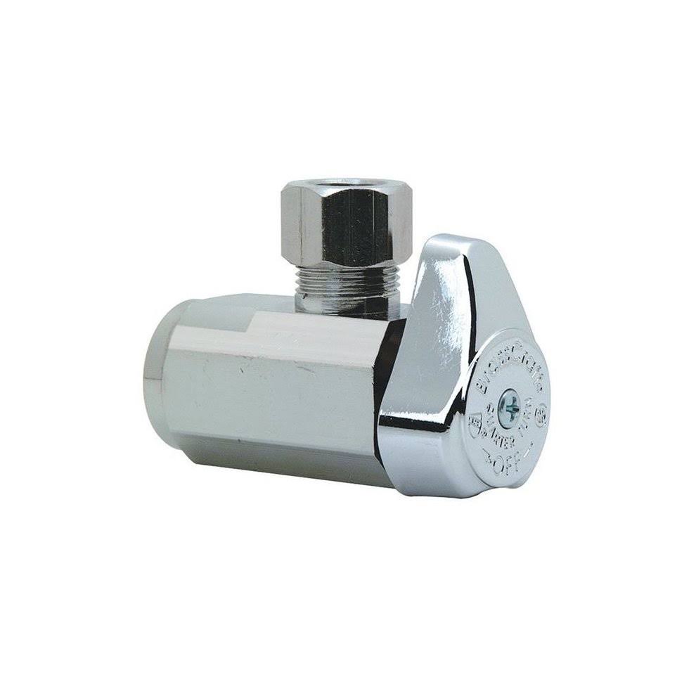 Brass Craft Chrome Angle Stop Valve - 3/8 in