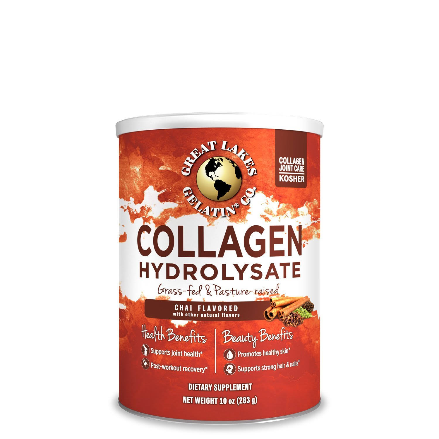 Great Lakes Gelatin - Collagen Hydrolysate, Chai Flavored - 10 oz (283