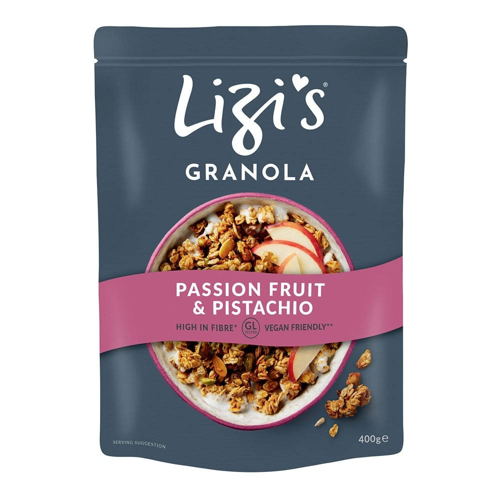 Lizi's Granola Wholegrain Cereal - Passion Fruit Pistachio, 400g