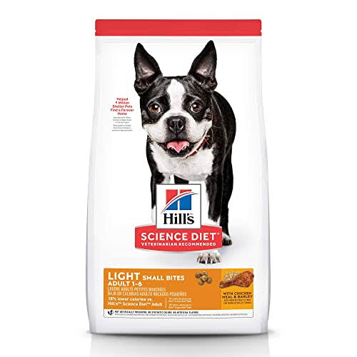 Hill's Science Diet Dry Dog Food, Adult, Light, Small Bites, Chicken Meal & Barley Recipe for Weight Management, 15 lb. Bag