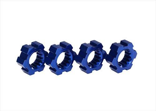 Traxxas 7756x Hex Aluminum Wheel Hubs - Blue Anodized, 4ct, Xmaxx