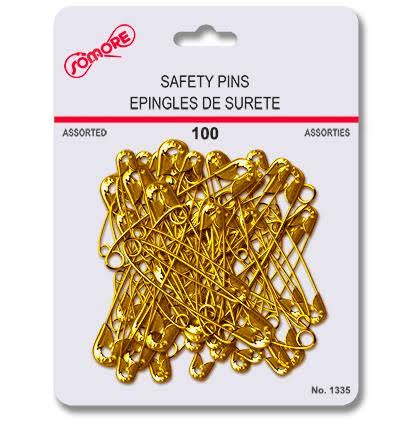 SoMore Safety Pins - Gold, 100ct