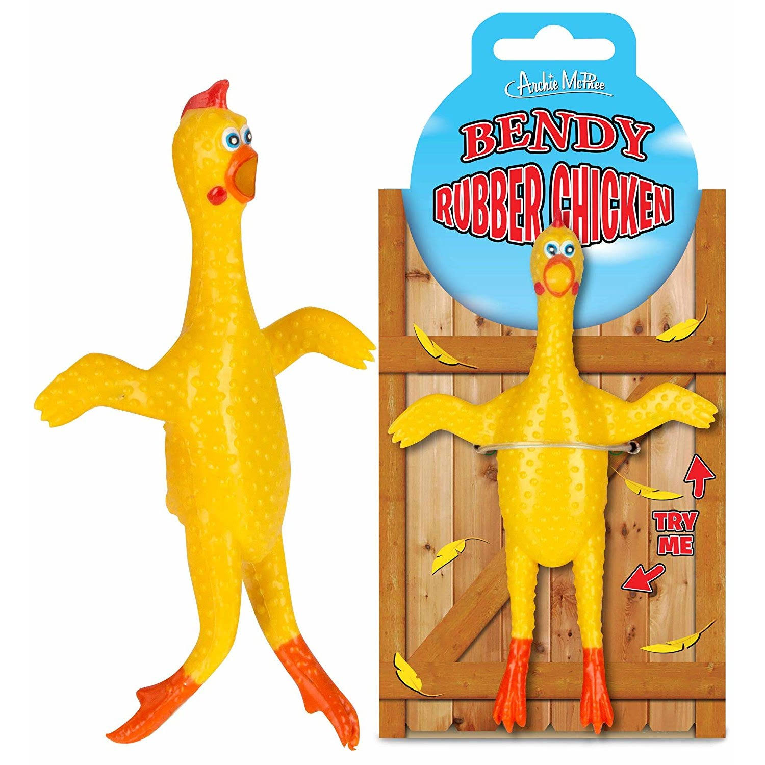 Character Goods - Archie McPhee - Bendy Rubber Chicken New 12866