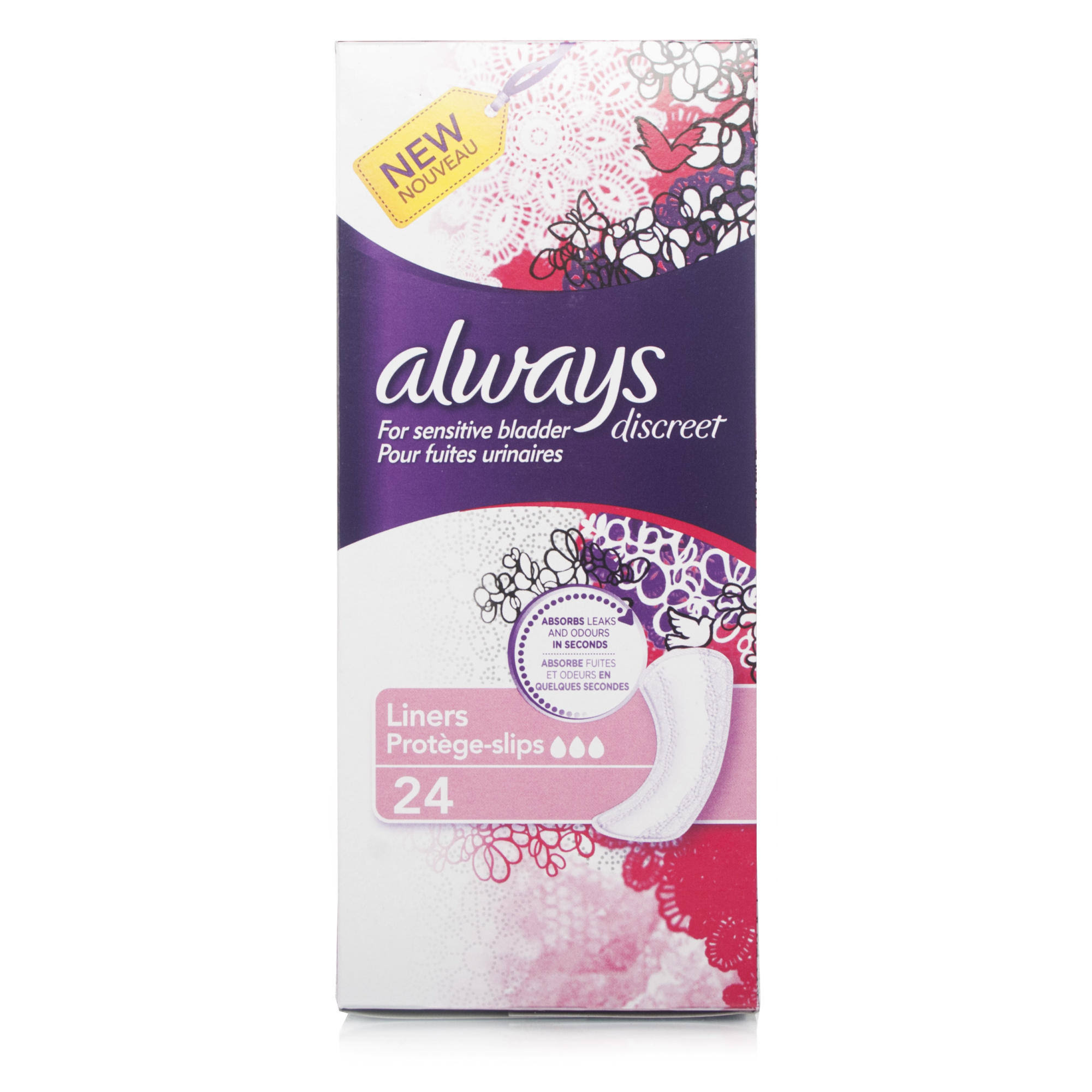 Always Discreet Incontinence Liners - 24pcs
