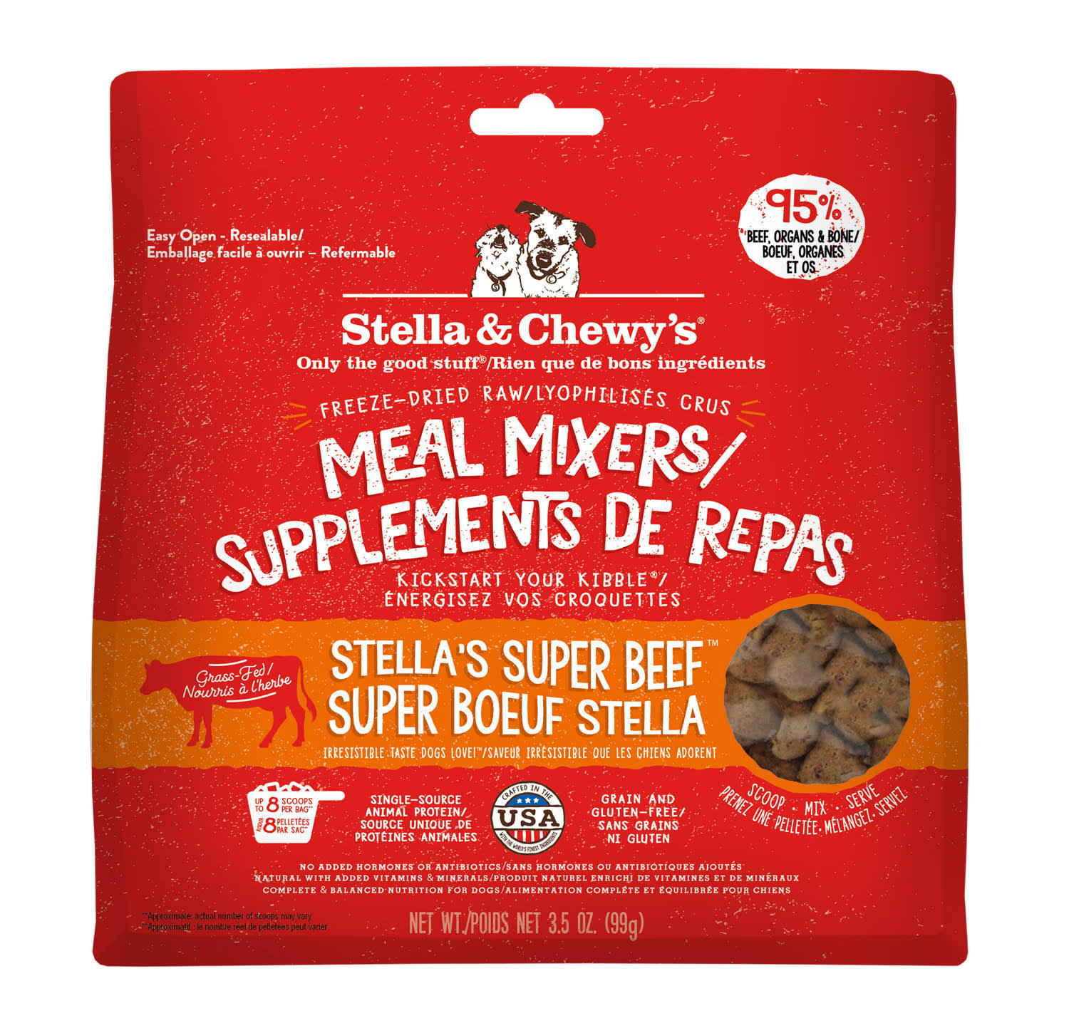 Stella & Chewy's Super Beef Meal Mixers Dog Food Enhancer
