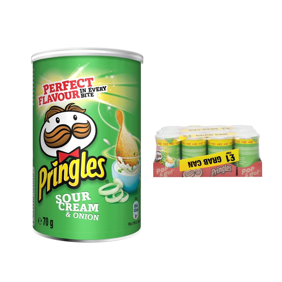 Pringles Crisps - Sour Cream and Onion, 70g