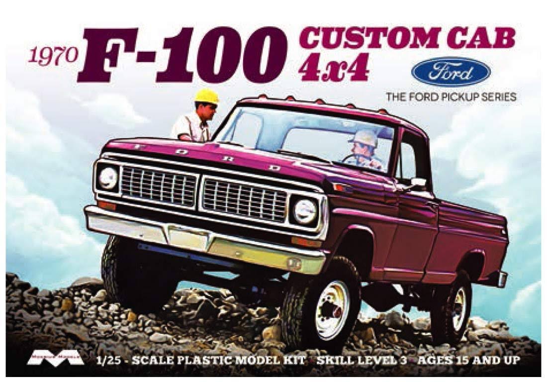 1/25 Moebius Models 1970 Ford F-100 Custom Cab 4x4 Pickup Truck (Kit)