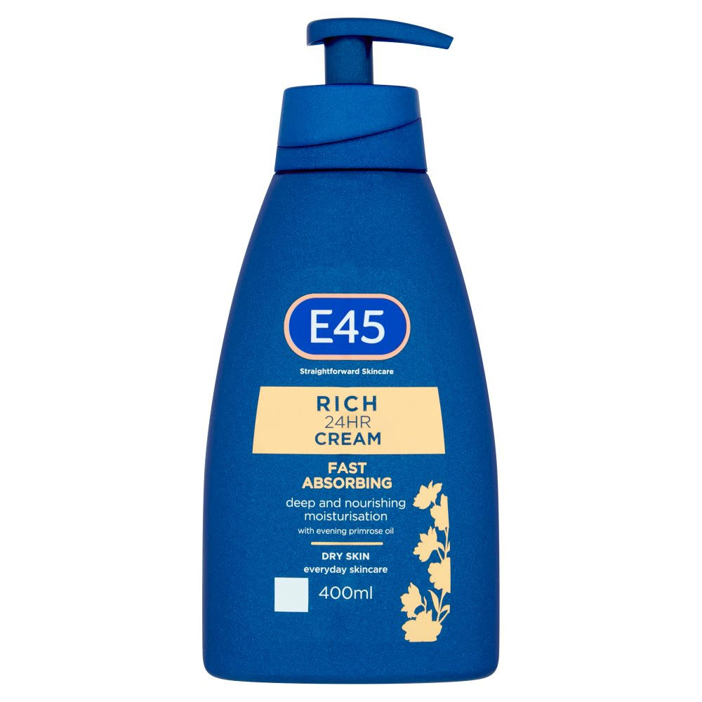 E45 Rich 24 Hour Cream Fast Absorbing - 400ml