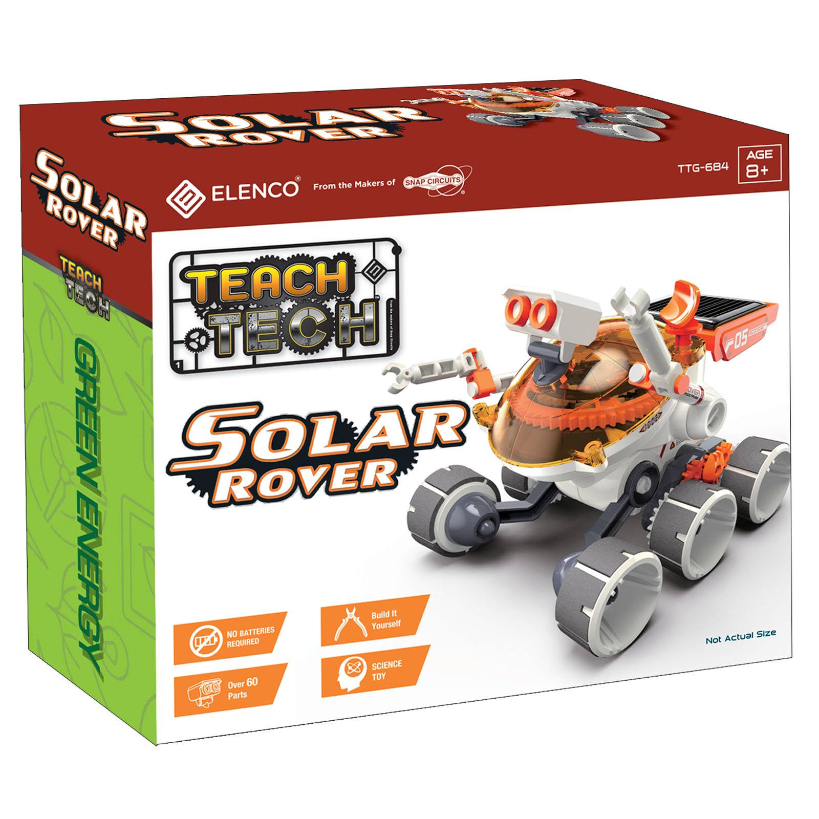 Elenco Teach Tech Solar Rover | Build-It-Yourself Solar Powered Robot | Stem Educational Toys for Kids 8+