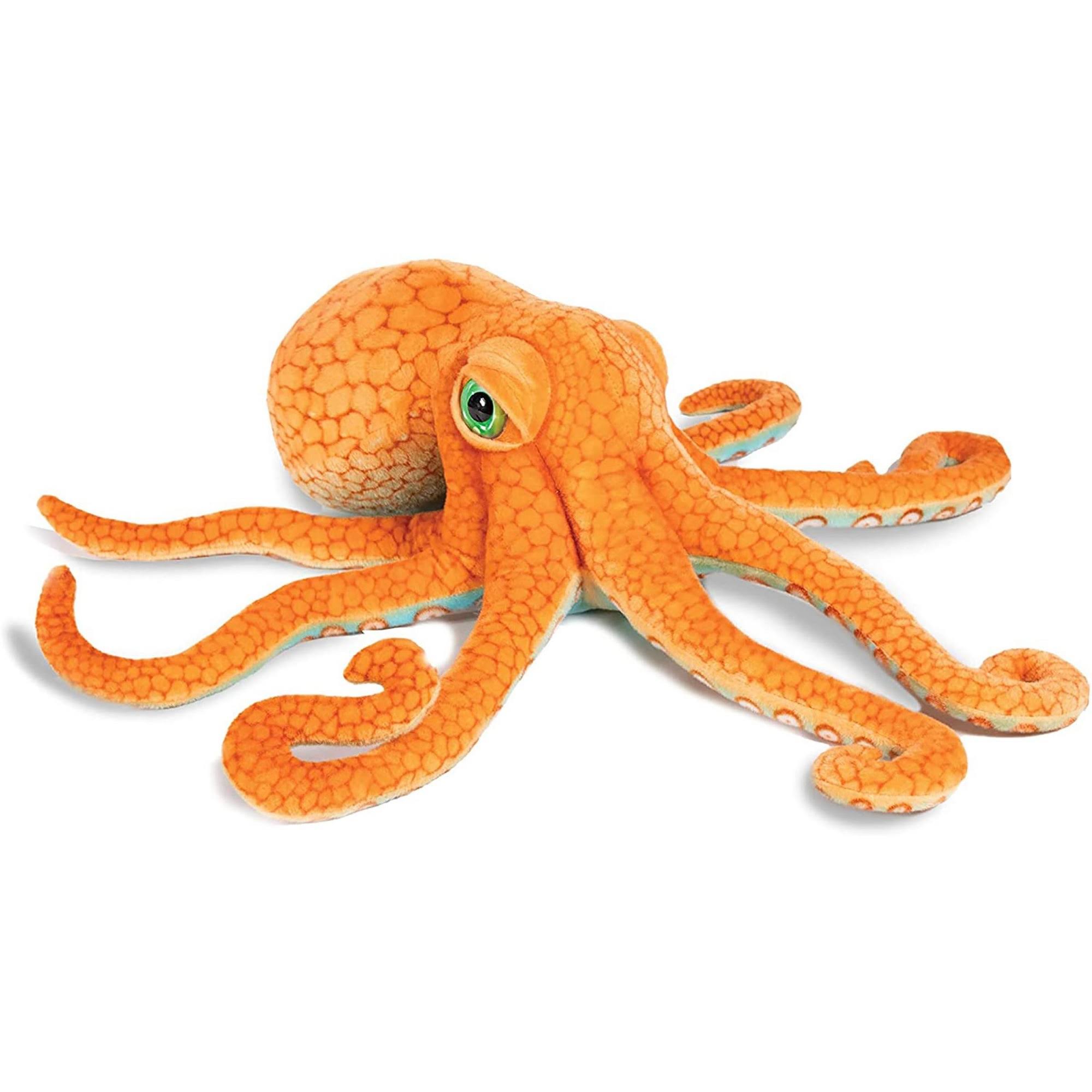 Real Planet Brown Octopus Plush Toy 19"