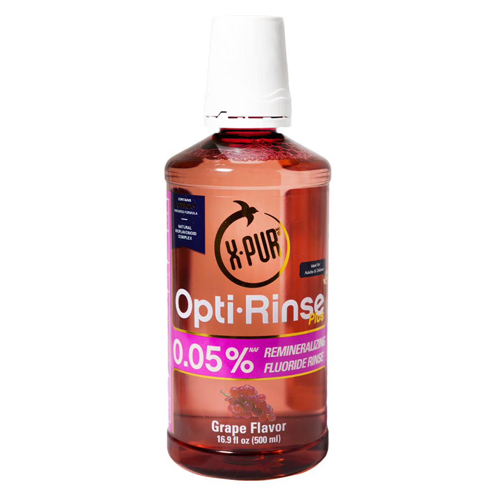 Opti Rinse Plus Alcohol Free Mouthwash Anti-Bacterial - Grape - 16.9 fl oz